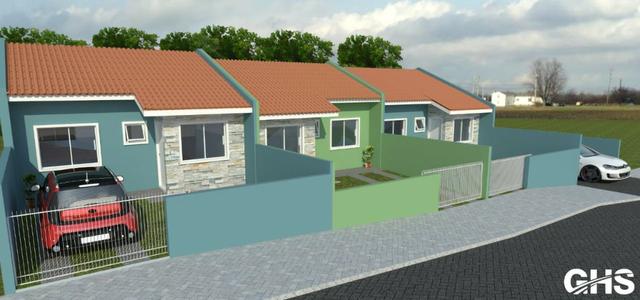 Casas novas 3 dormitorios bairro jd ceu azul campo largo, entrada facilitada - Foto 4
