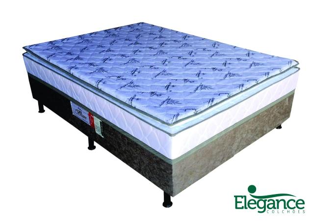 Cama box elegance com pilow 10cm de espuma inspecionada pelo inmetro zap *