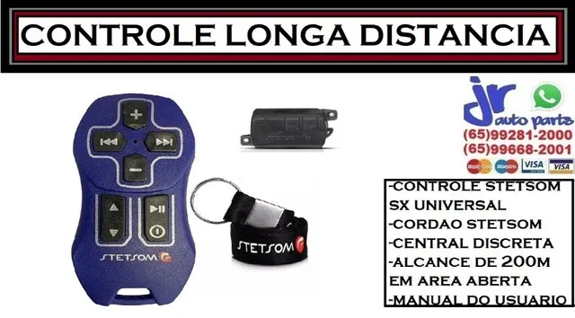 Controle Longa Distancia Azul Stetsom Sx Light Complet Universal