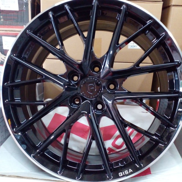 Jogo de rodas Roda Gisa FF6046 P/ 911/992 Preto Brilhante 5x130 - 20x8,5 e 21x11