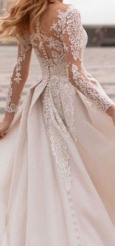 Vestido de Noiva Off White Tamanho P - Foto 5