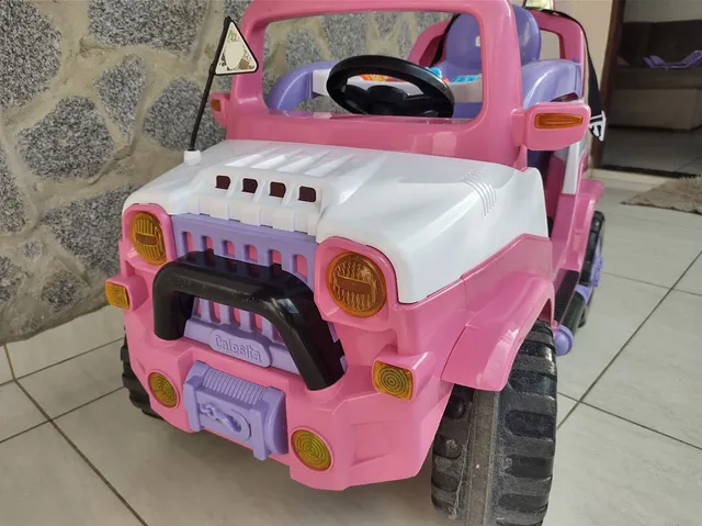 Carro Jeep Para A Barbie Com Controle Remoto Rosa