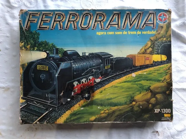 Ferrorama Trem Brinquedo 27 Peças Som E Luz