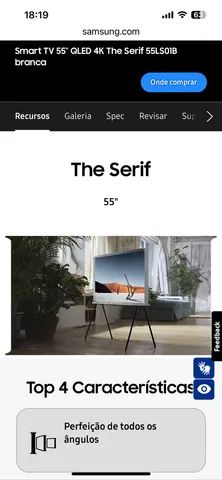 Samsung Smart Tv 55" QLED 4K The Serif 55LS01B - Foto 4