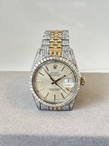 Rolex Oyster Perpetual Datejust 5,7 Ct - Visor Champagne - Foto 5