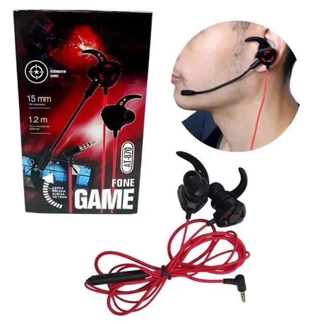 Fone Gamer Headset De Ouvido Microfone AT870