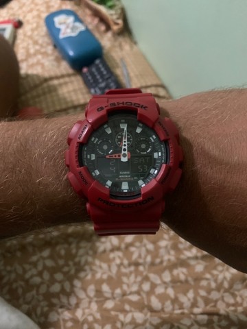 Relógio g shock antimagnetic red 