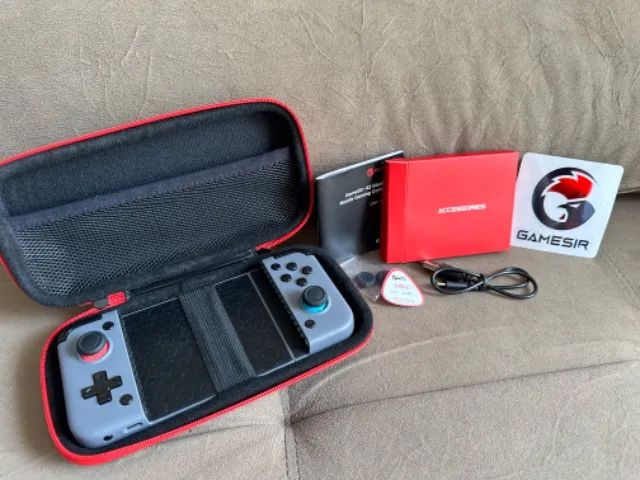 Controle joystick sem fio GameSir X2 Bluetooth preto e cinza