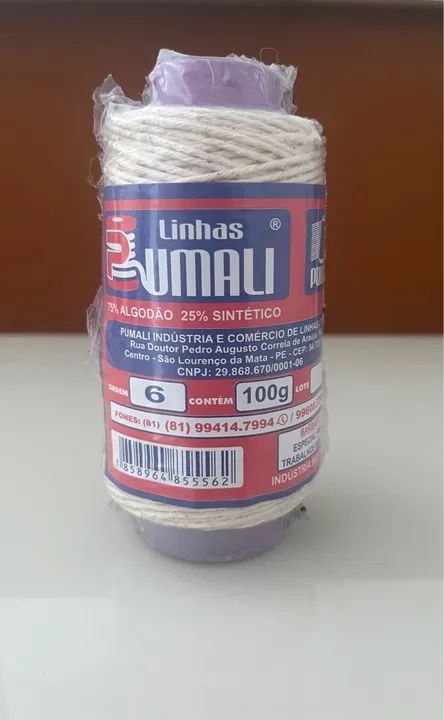 Linha Barbante 75% Algodão 25% Sintético 100g
