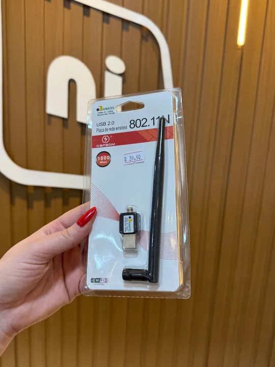 Placa de Rede Wireless 802.11N USB 2.0 1800 Mbps