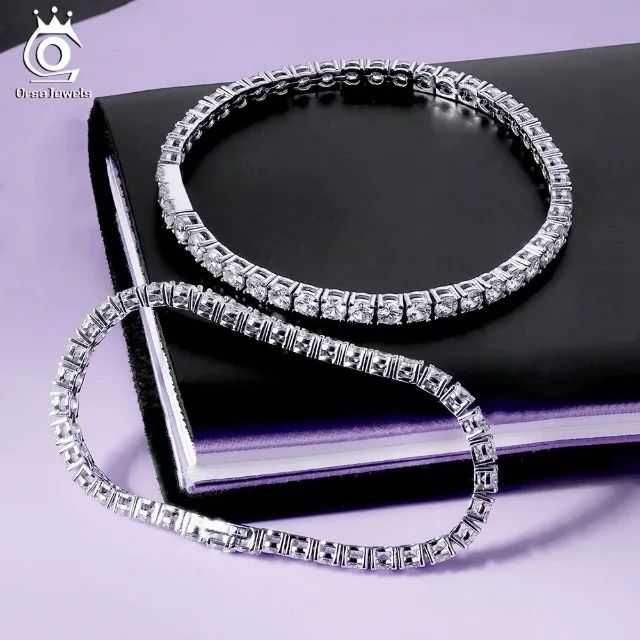 Pulseira ice Riviera cravjeada Hip hop moda luxo - Foto 2