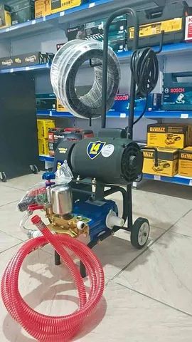 Lavadora de alta Vazão motor Weg 1Cv c/20m de mangueira Chiaperini (Nova)