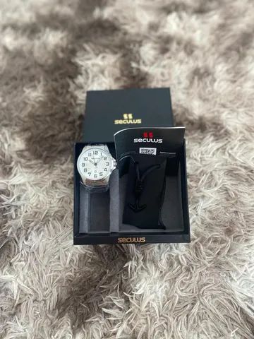 Relógio Prata Masculino Seculus - Foto 5