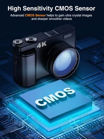 Câmera Digital 4K Recarregável  - Foto 5