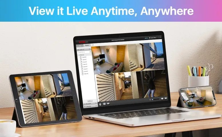 NVR-DVR POE com 4 câmeras 4mp HD de 2 TB - Foto 3