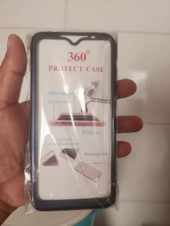 Capa Para Proteção 360° Graus Para Redmi Note 8, Pro e 8T De Plástico Sem Tela De Vidro