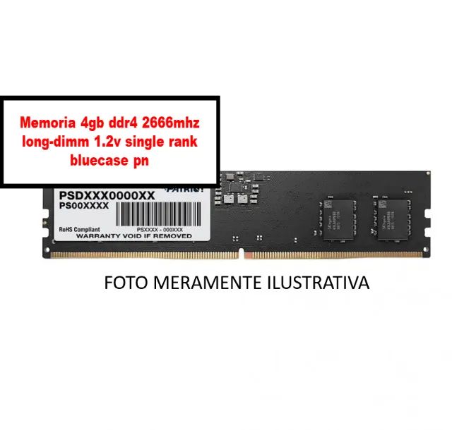 Memoria 4GB ddr4 2666MHZ long-DIMM 1.2V P/ PC
