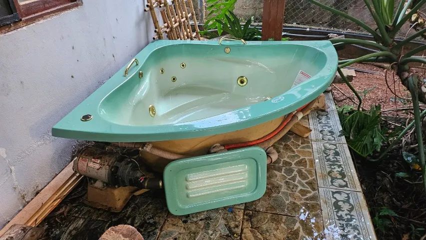 banheira hidro de canto, 3 lugares - semi nova. - Foto 4
