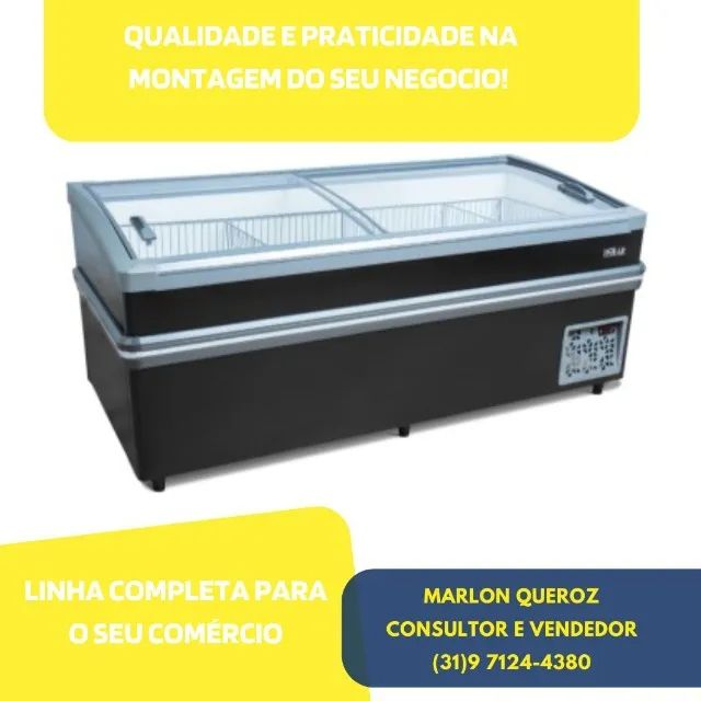 Ilha de Congelador 2,20M Polar Plus Preta