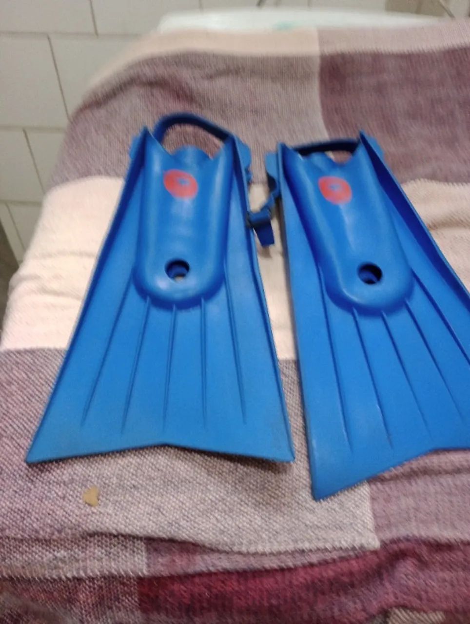 Aceito cartão para Nadadeira Azul Aquamar Tamanho 34/35
