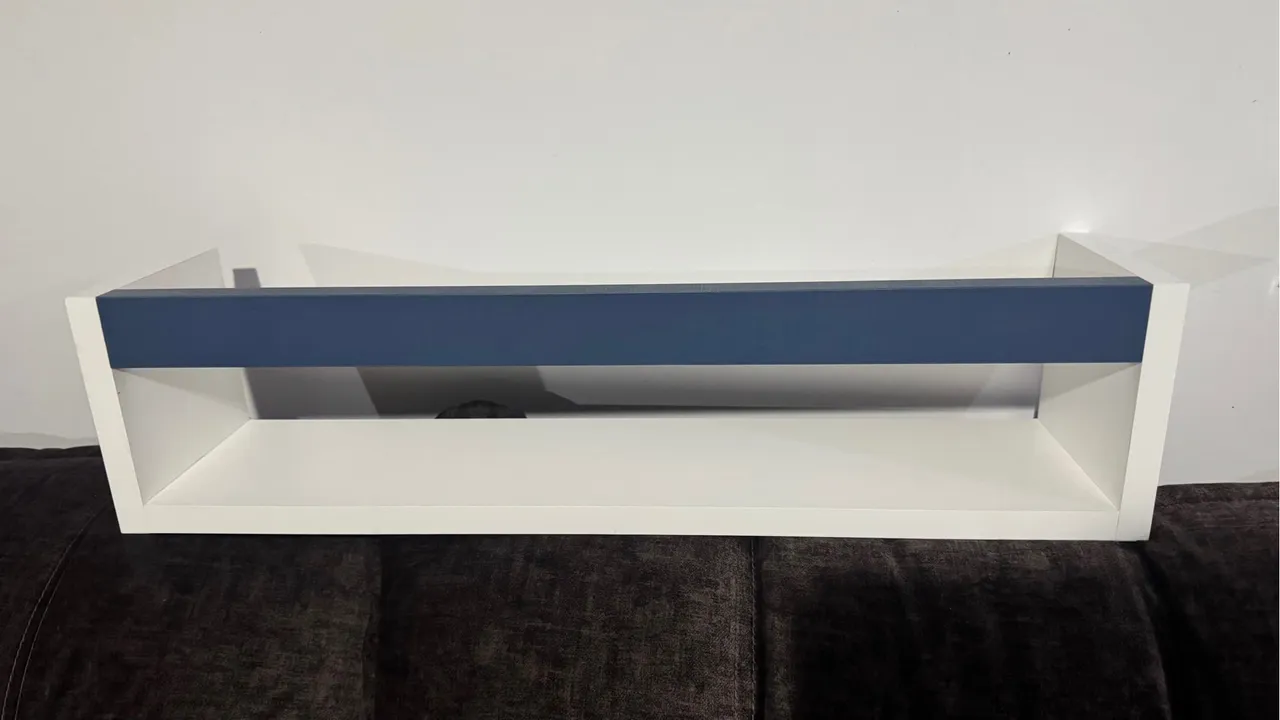 Prateleira MDF para Livro Revista Parede Decorativa Moderna Azul e Branca