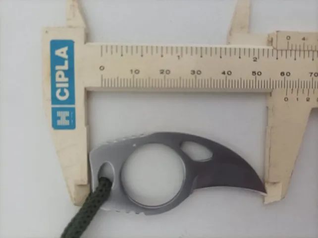 Garra de combate artesanal Karambit anel faca multiuso - Foto 2