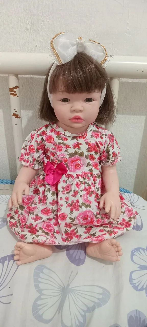 Bebê reborn de silicone mais bolsinha fofa!