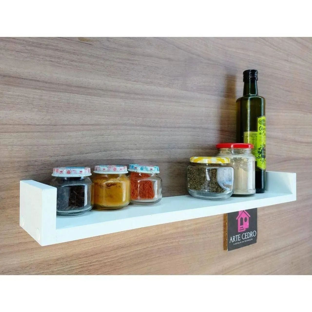 Kit 3 Prateleiras Reta De Parede U Decoração Mdf. - Foto 3
