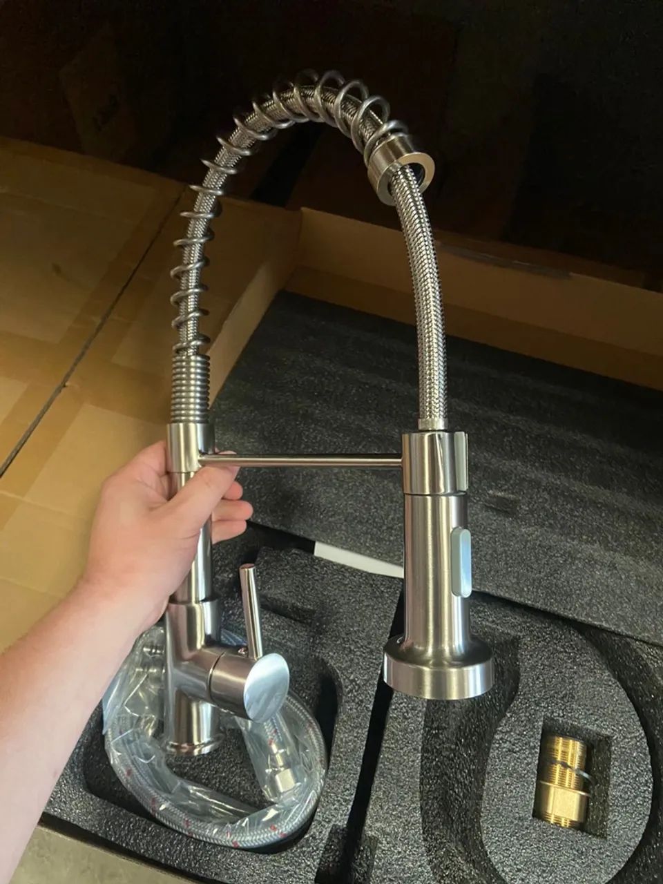 Torneira para cozinha Inox escovado  - Foto 4