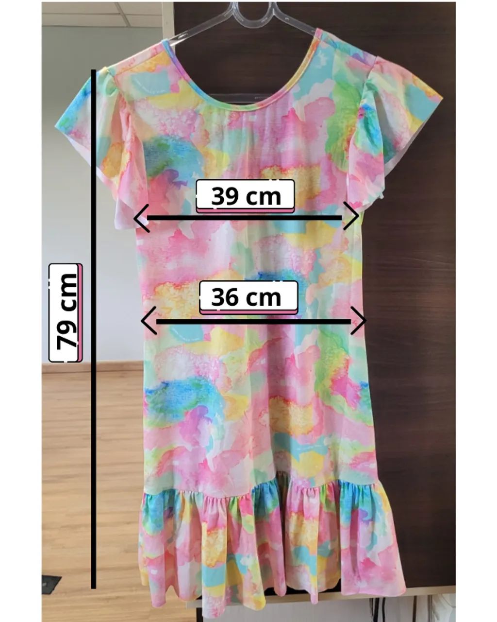 Vestido colorido tamanho 12 - Foto 2