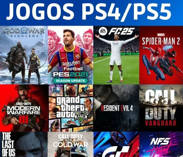 Jogos PS4/PS5 - God of War, Spider-Man, GTA V e mais!