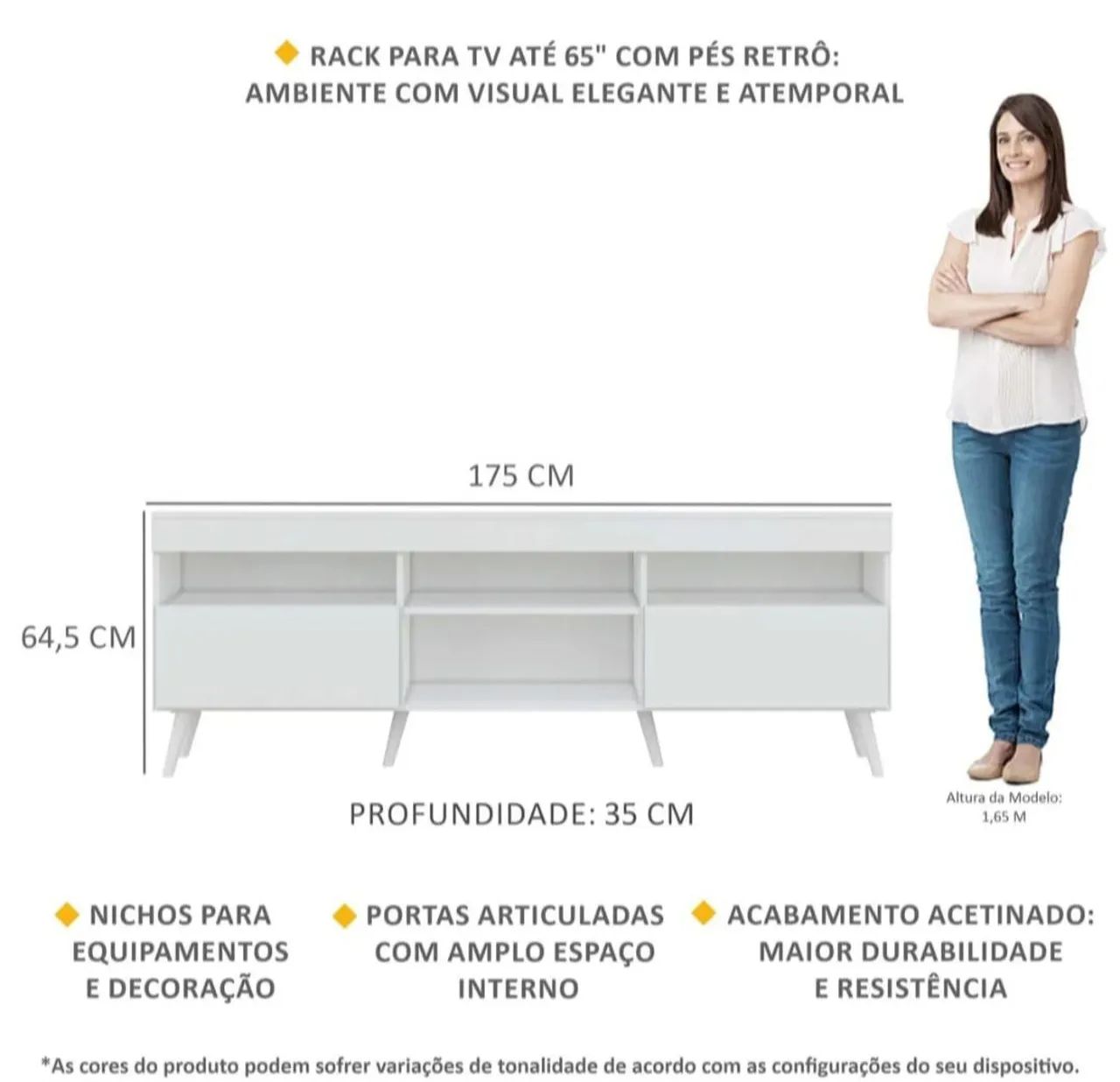 Promoção Rack Branco 65" - 02/10 - Foto 3