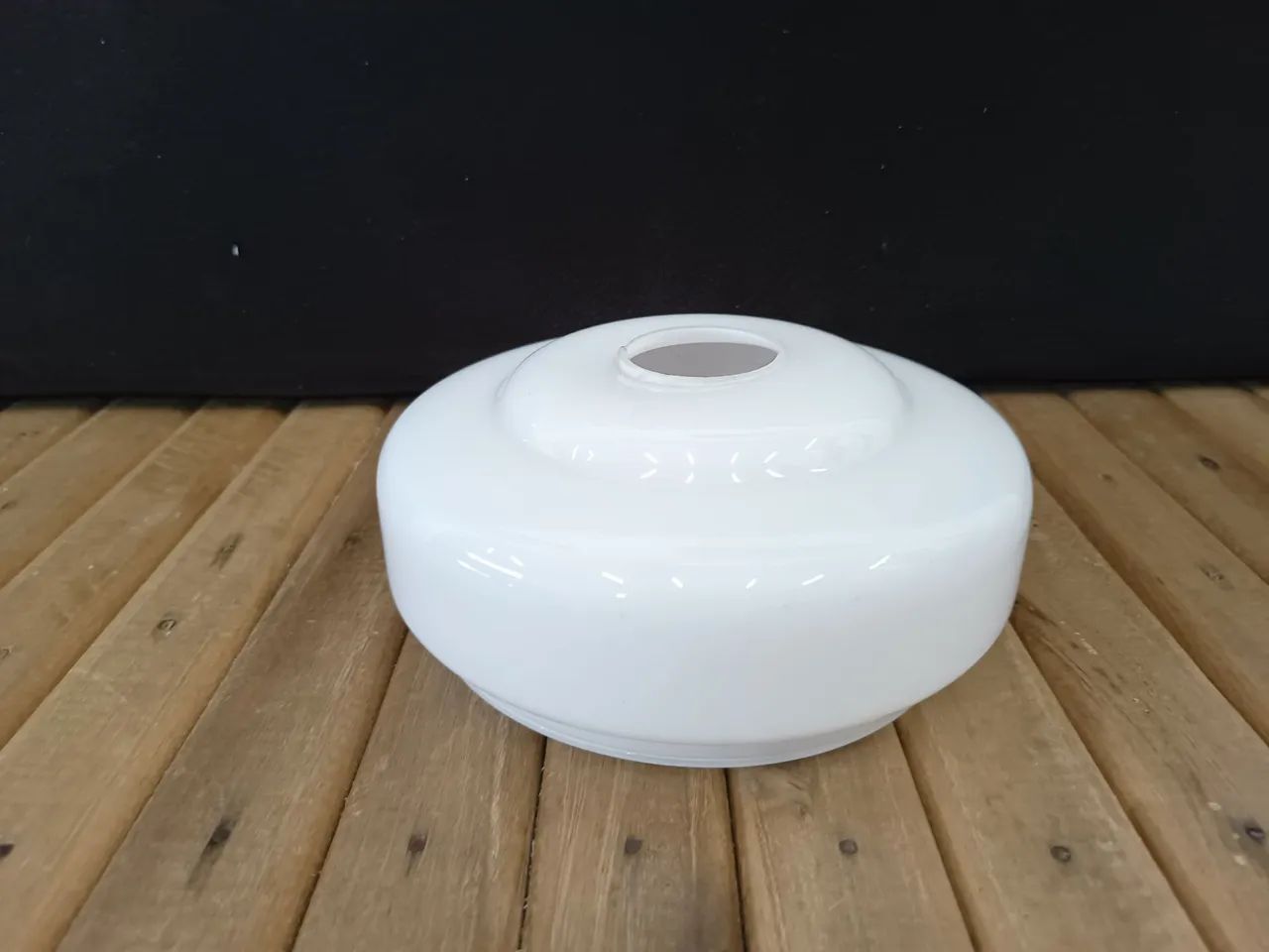 Cúpula de vidro branca para lustre - Foto 2