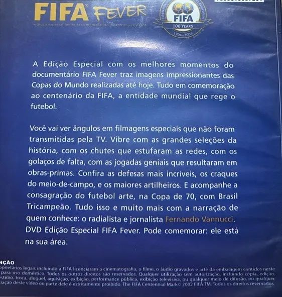 DVD FIFA Fever  FIFA Fever - 100 anos - Foto 2