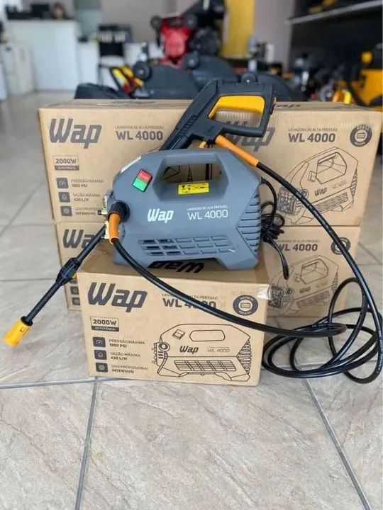 Lavadora de alta pressão 1950Psi e motor a indução de 2000W Uso profissional - Wap(Loja)