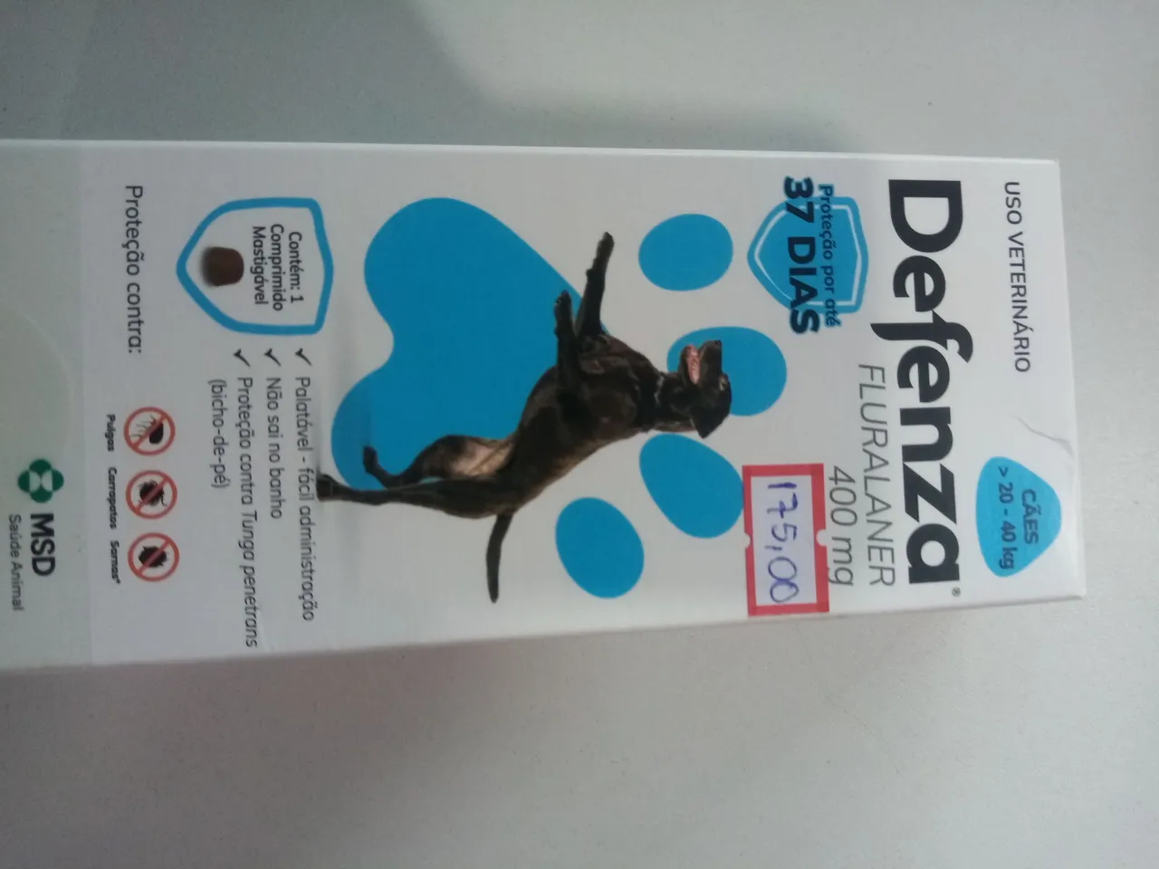 Defenza Fluralaner 400mg - Antipulgas e Carrapatos