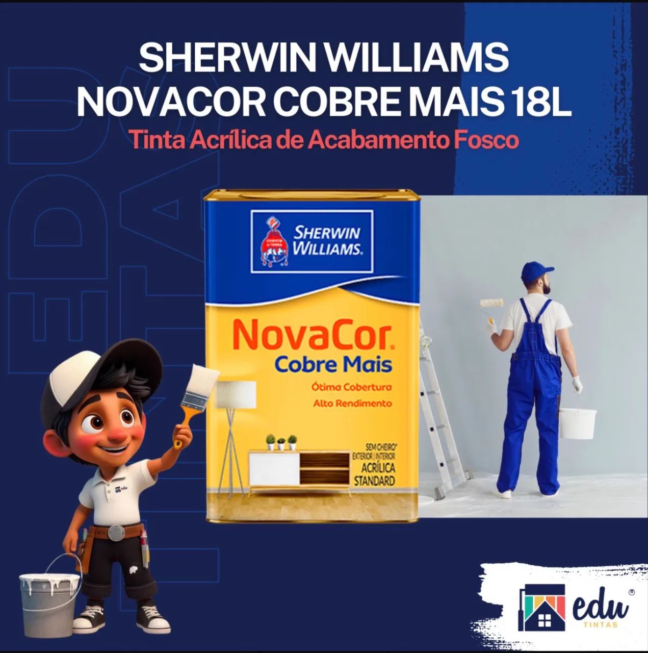 Tinta Novacor Cobre Mais Standard Fosco Exterior, I - Foto 5