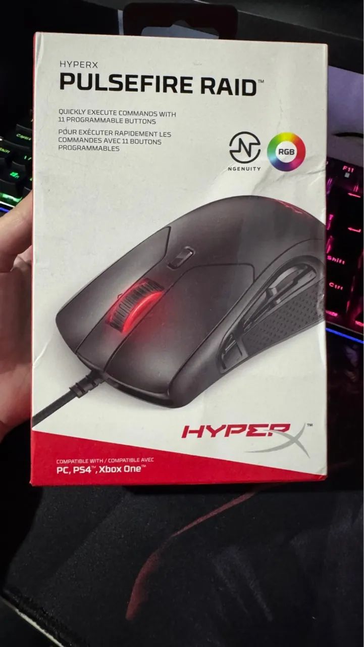 Mouse Gamer HyperX Pulsefire Raid RGB - 11 Botões Programáveis