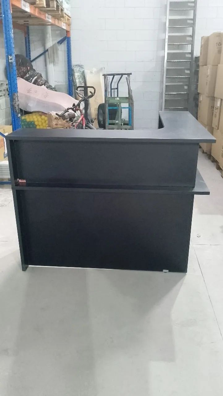 Balcão de escritório preto - Foto 2