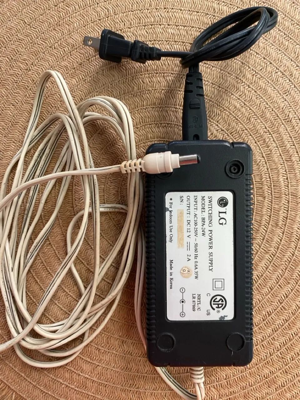 Fonte Carregador Original LG BPA-24W 12V 2A