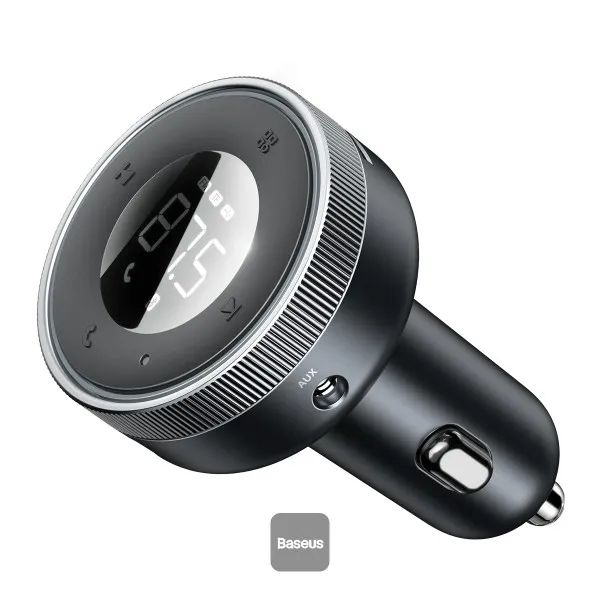 Carregador USB Baseus para carro com Bluetooth e Display