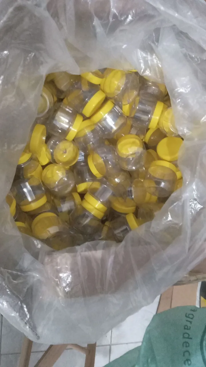500 potes plastico tampa de rosca 120 ml