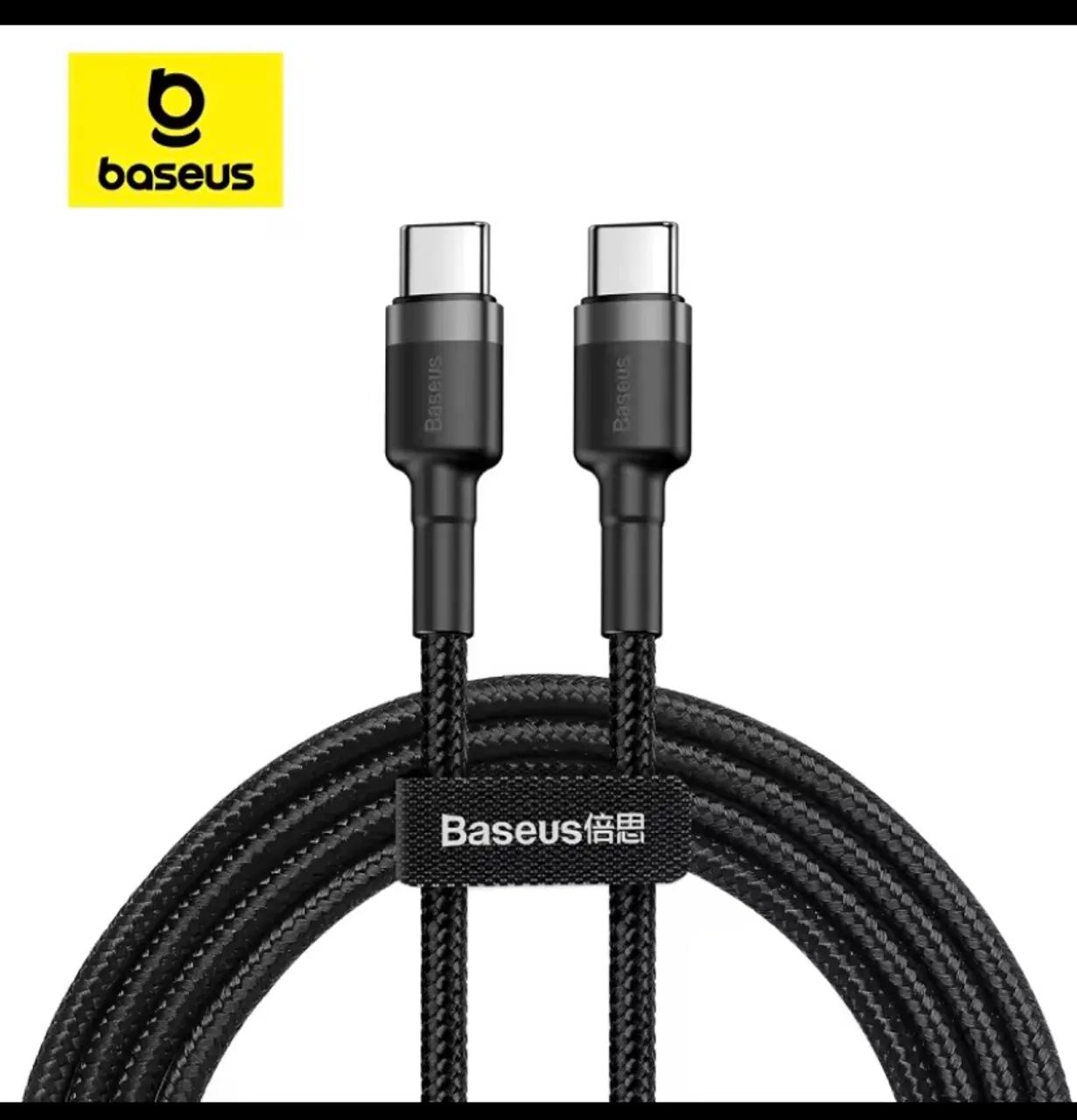 Cabo turbo baseus 60w cabo de iPhone e Android, alta qualidade 