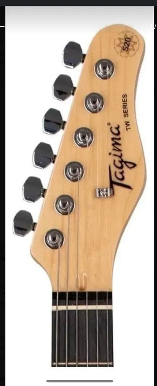 Guitarra Tagima com afinador, capa, alça de ombro e suporte de chão. - Foto 2