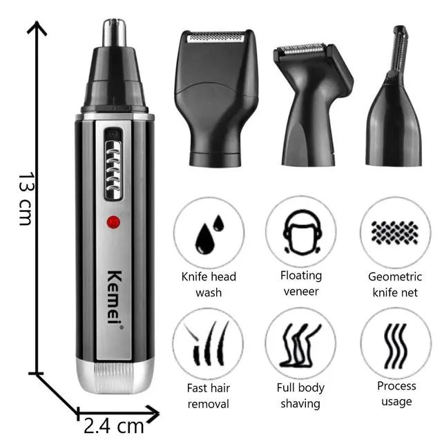 Kit de Aparador de Pelos Kemei 4 em 1 Original  - Foto 4