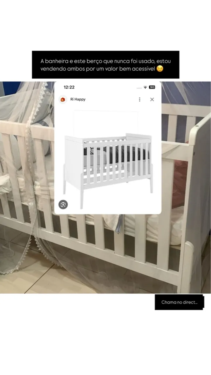 Berço infantil branco