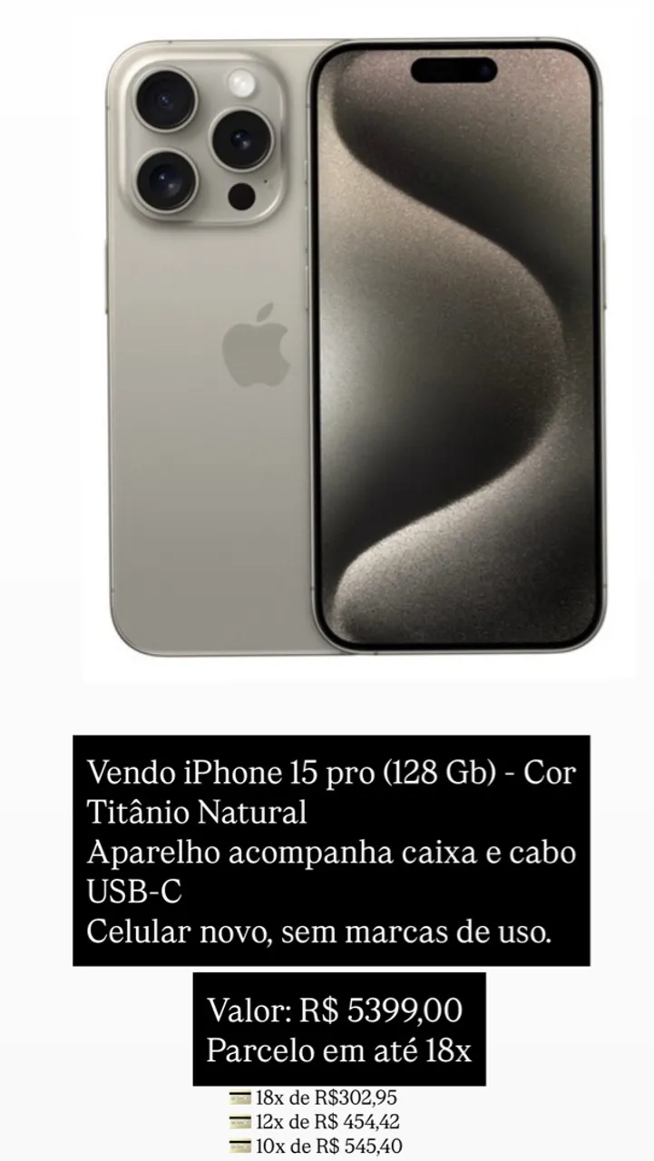 iPhone 15Pro (128 Gb)