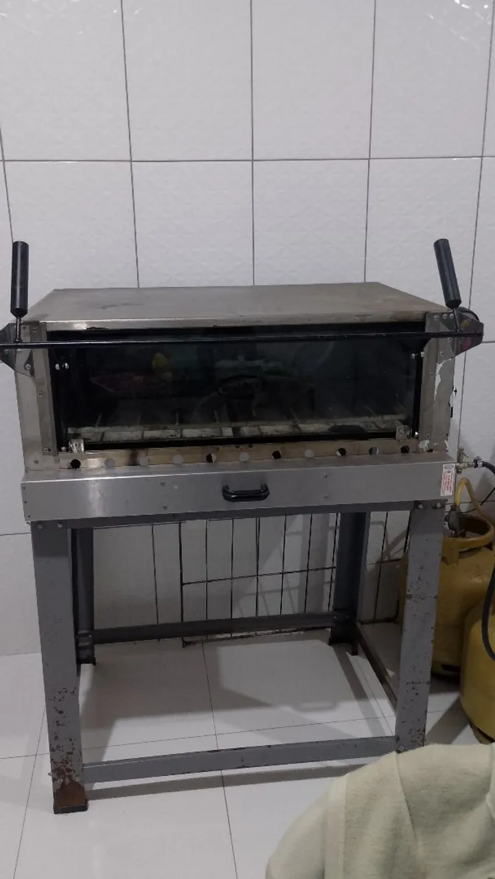 Forno a gás industrial com rotisserie