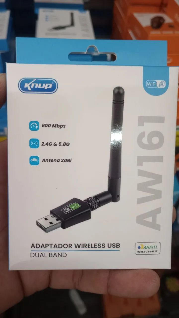 Adaptador Wireless USB 600Mbps KP-AW161 4G e 5G