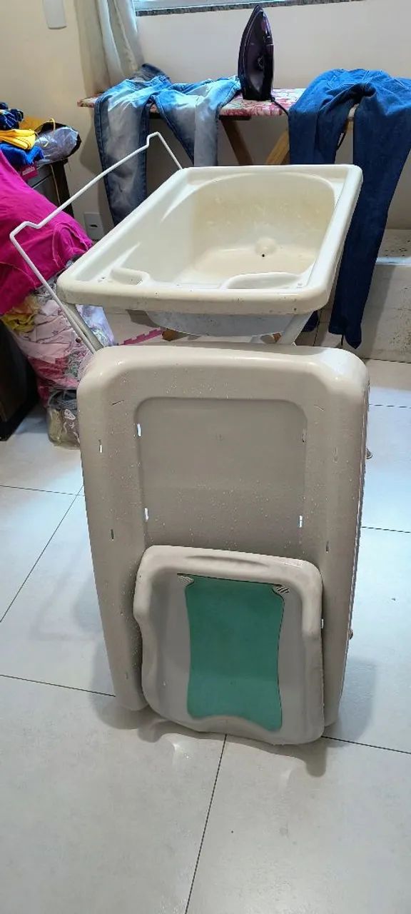 Banheira para bebê com suporte e assento - Foto 3